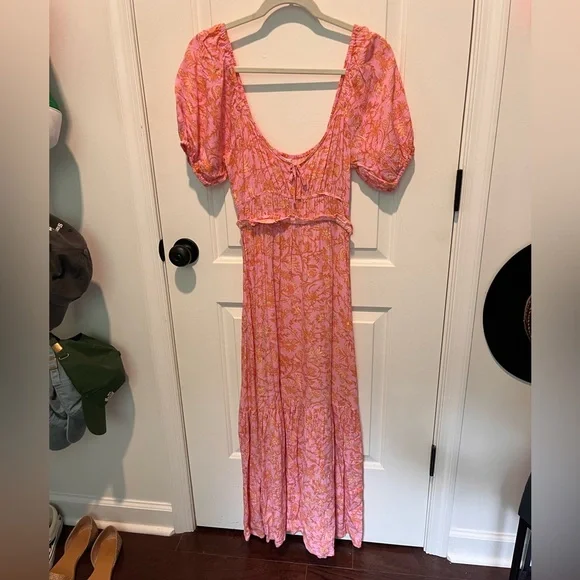 Billabong Pink and Orange Floral Dress - Picture 2 of 4